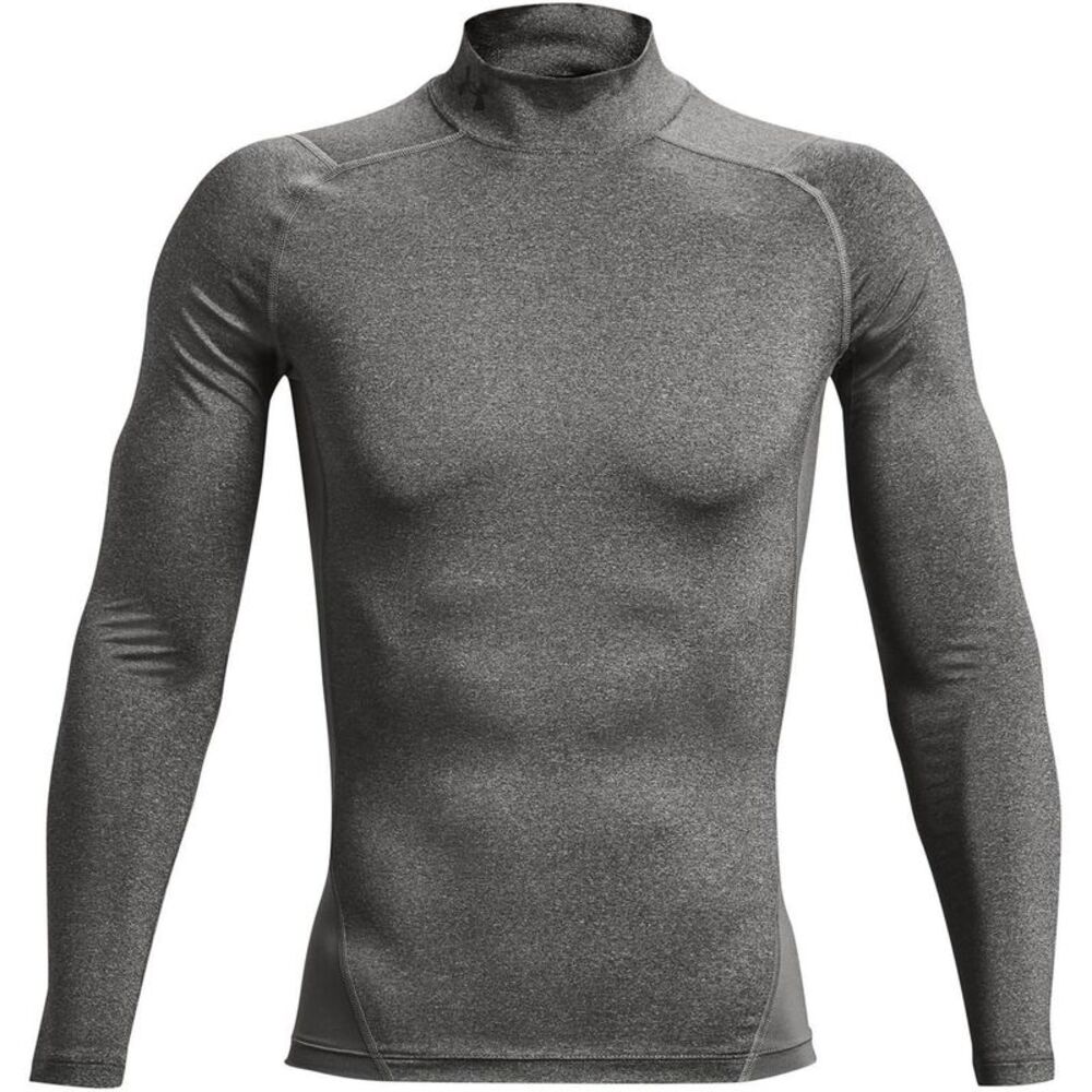 Under Armour Mens HeatGear Mock Neck  Long-Sleeved Base Layer Top / Carbon